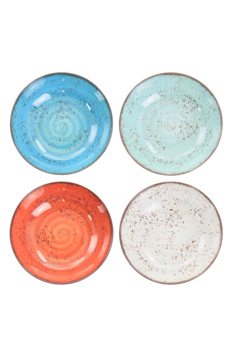 Elama Pryce 12 Piece Melamine Dinnerware Set, Alternate, color, White