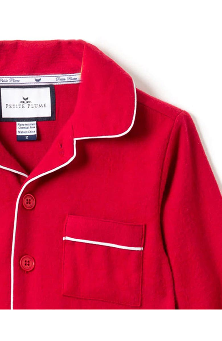 Petite Plume Kids' Red Flannel Two Piece Pajamas, Alternate, color, Red