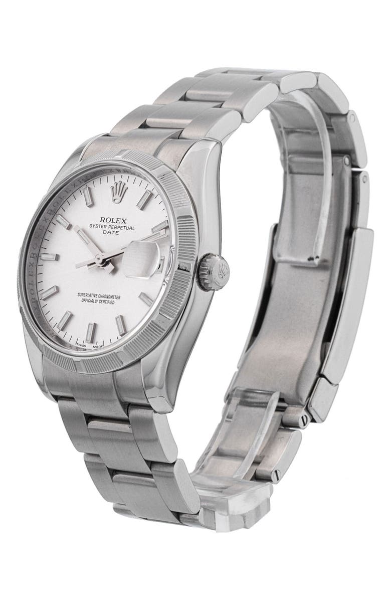 Watchfinder & Co. Rolex Preowned Oyster Perpetual Date Bracelet Watch, 34mm, Alternate, color, 