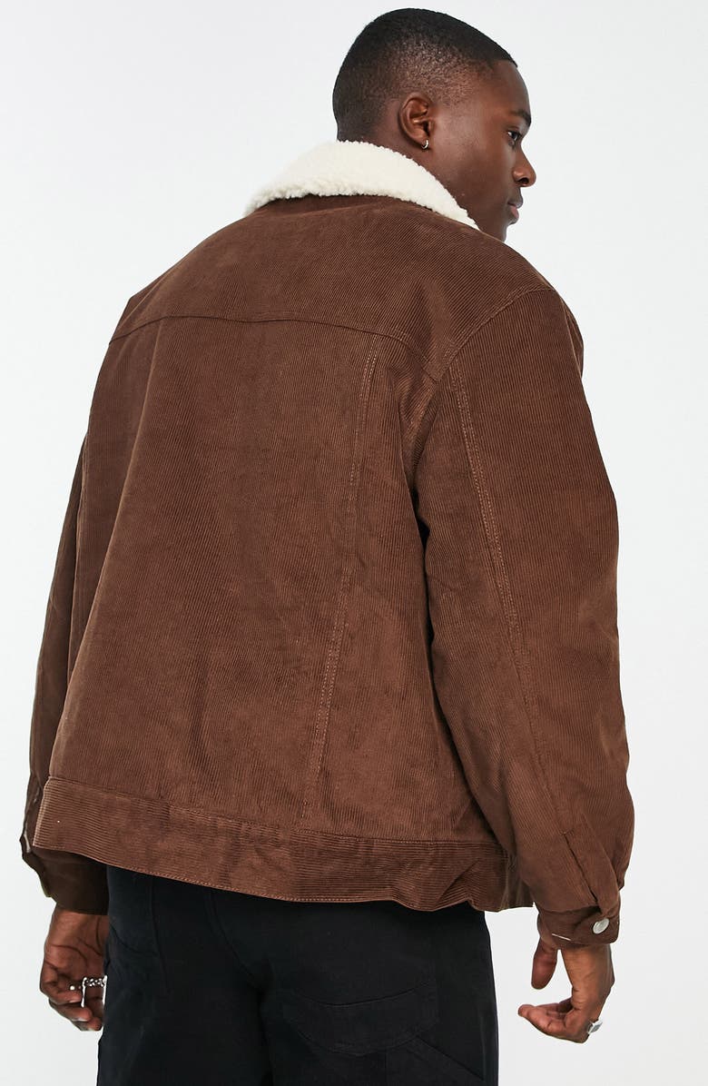 ASOS DESIGN Oversize Corduroy Western Jacket, Alternate, color,