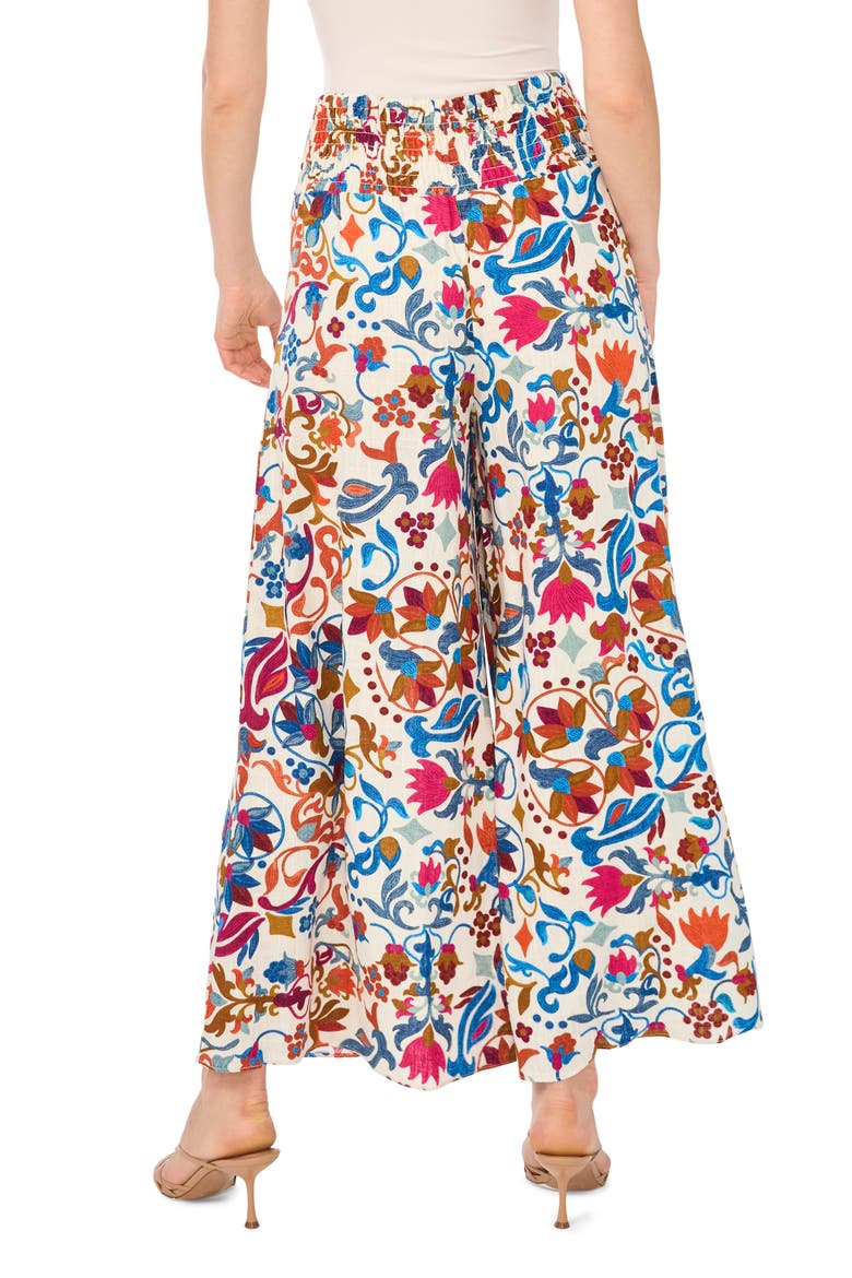 Smocked Waist Wide Leg Pants, Alternate, color, ORANGE FIZZ
