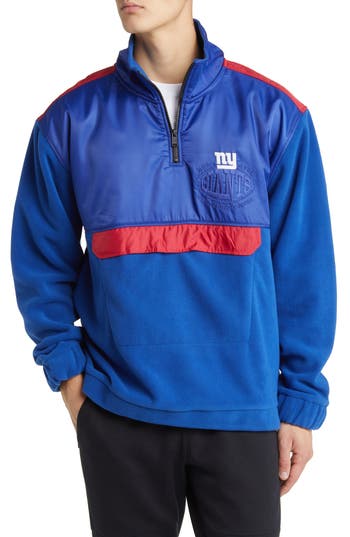 HUGO BOSS BOSS X NFL FUMBLE MIXED MEDIA QUARTER ZIP PULLOVER 