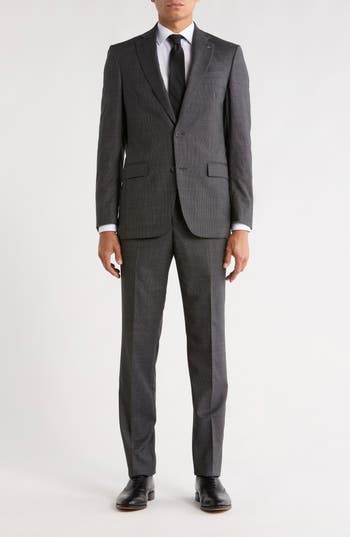 No Ordinary Joe By Ted Baker Jake Grey Wool Suit In Gray