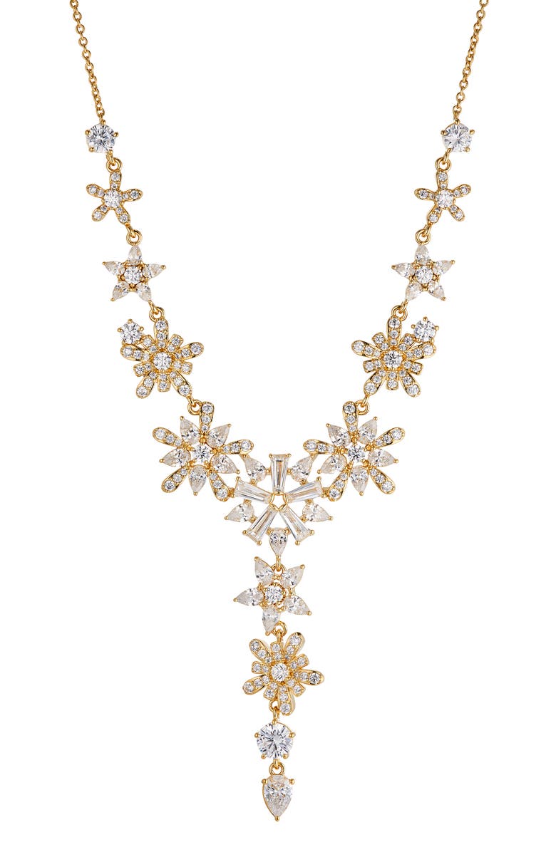 Nadri Freya Drama Flower Y-Necklace, Main, color,