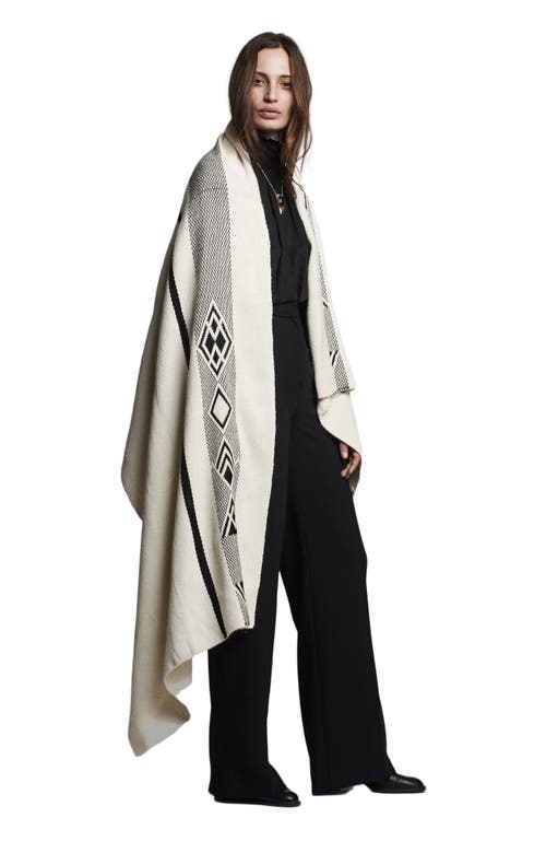 Voz Diagonal Wrap in Ivory/black  product