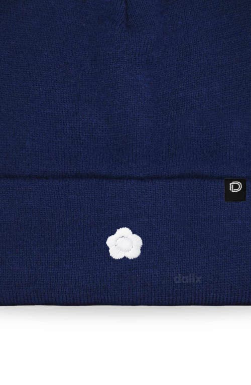 Dalix Lil Flower Beanie Cap In Blue