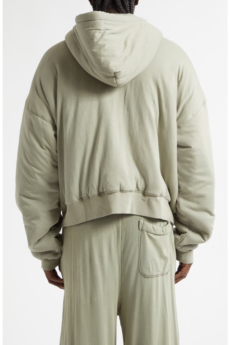 Wadded Cotton Hoodie, Alternate, color, VETIVER