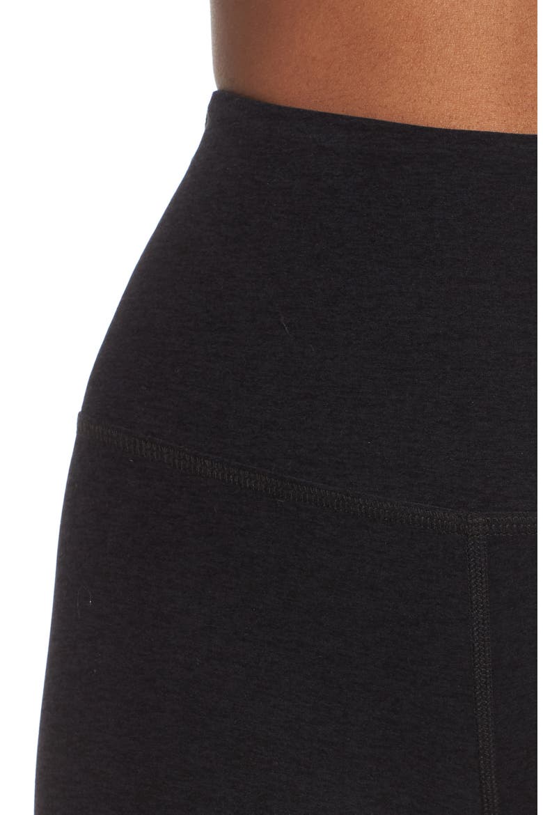 High Waist Biker Shorts, Alternate, color, DARKEST NIGHT