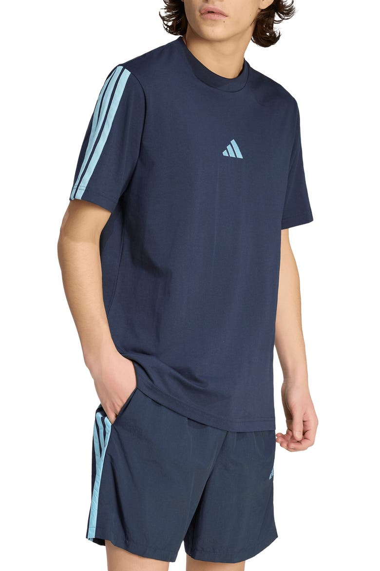 3-Stripes Tee, Main, color, NAVY/ BLUE/ BLUE/ BLUE