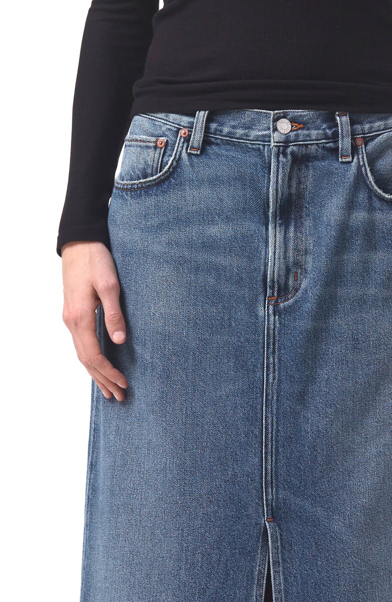 AGOLDE Leif Longline Denim Skirt, Alternate, color, Swing
