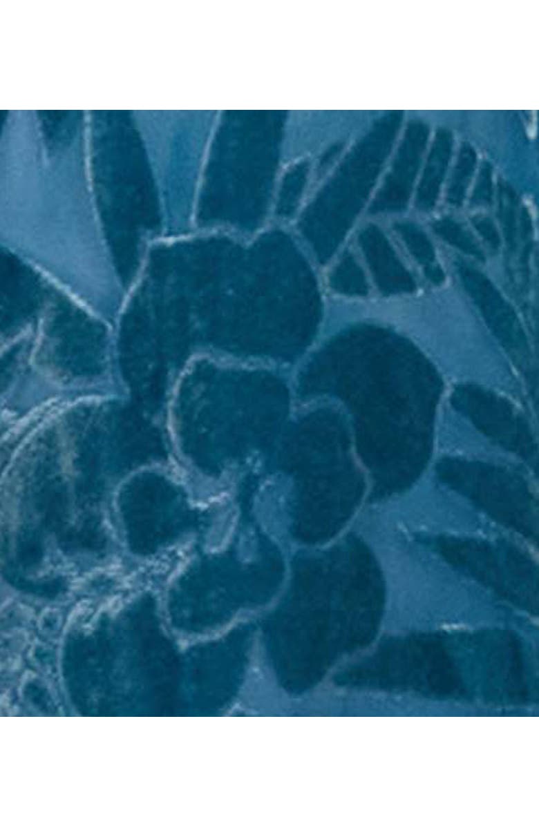 Lords of Harlech Country Floral Velvet Devore Womens Shirt, Alternate, color, Country Floral Teal