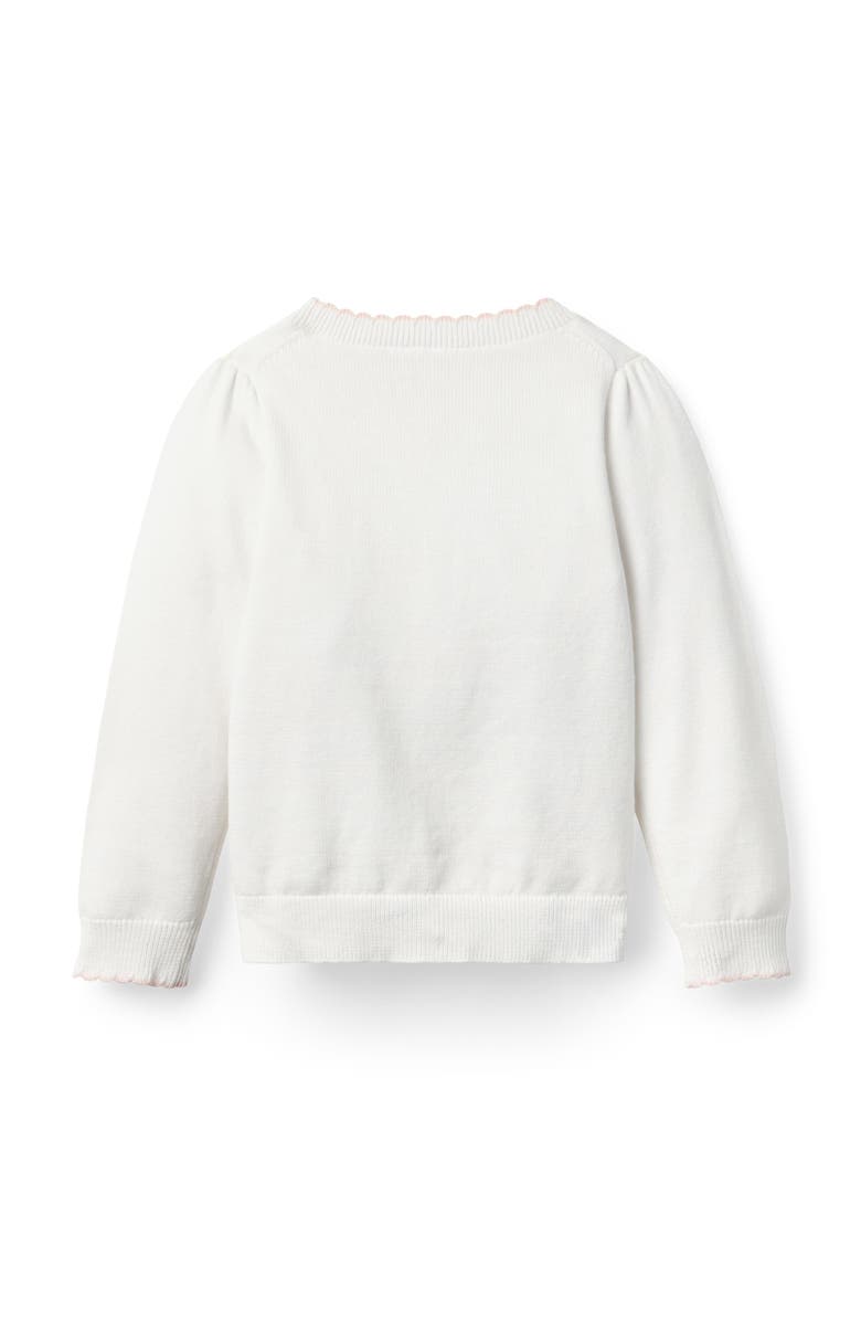Janie and Jack Bunny Sweater, Alternate, color, White