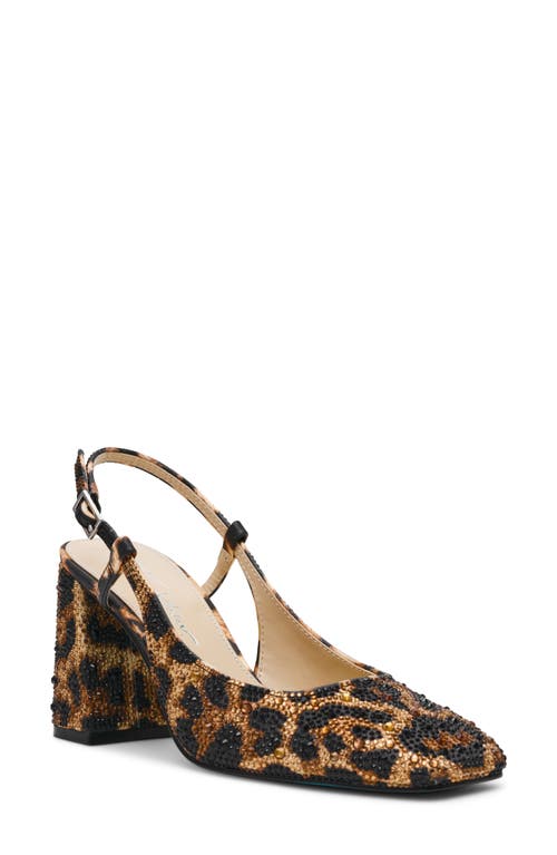 Betsey Johnson Elias Rhinestone Floral Slingback Pump In Brown