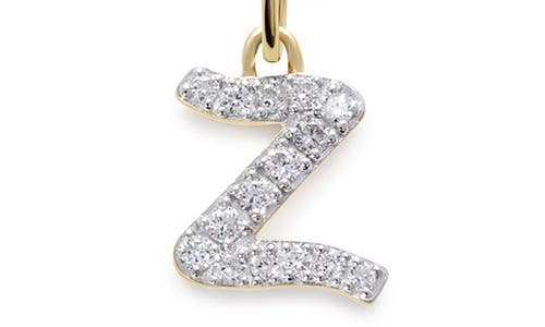 Monica Vinader Lab Created Diamond Initial Pendant Necklace In Gold