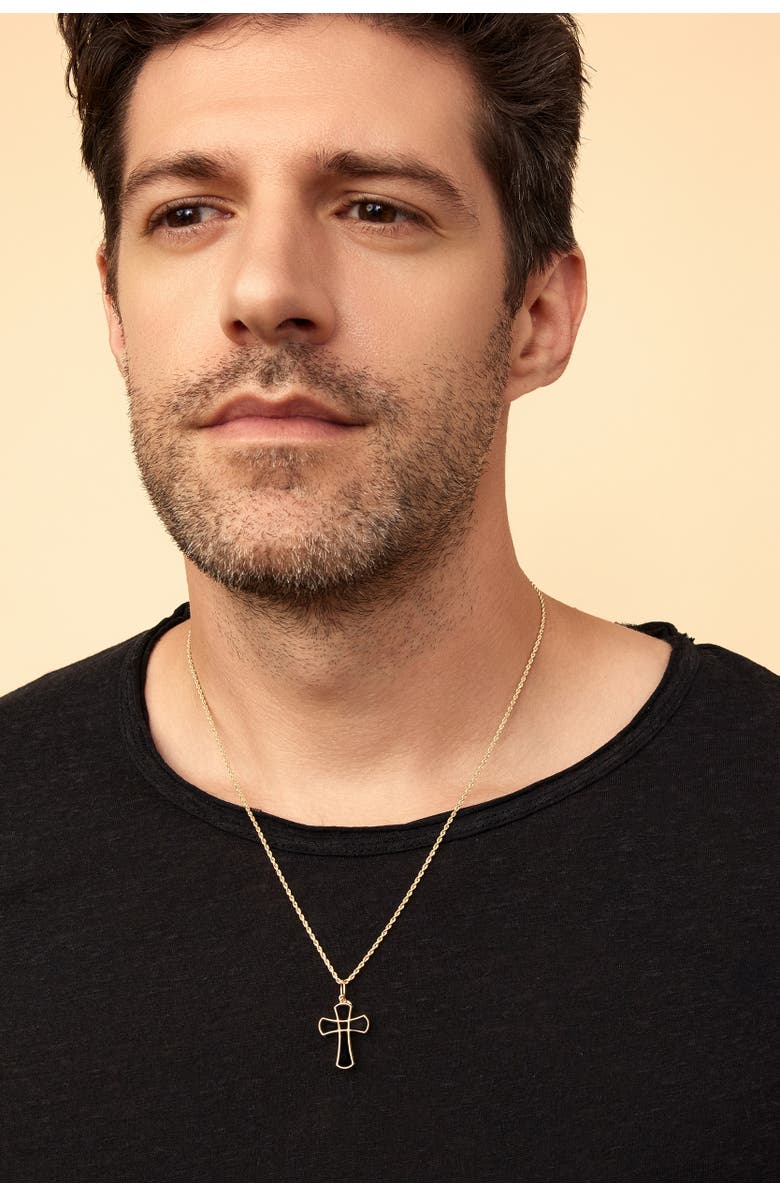 Oradina 14K Gold Bless Me Pendant Charm, Alternate, color,