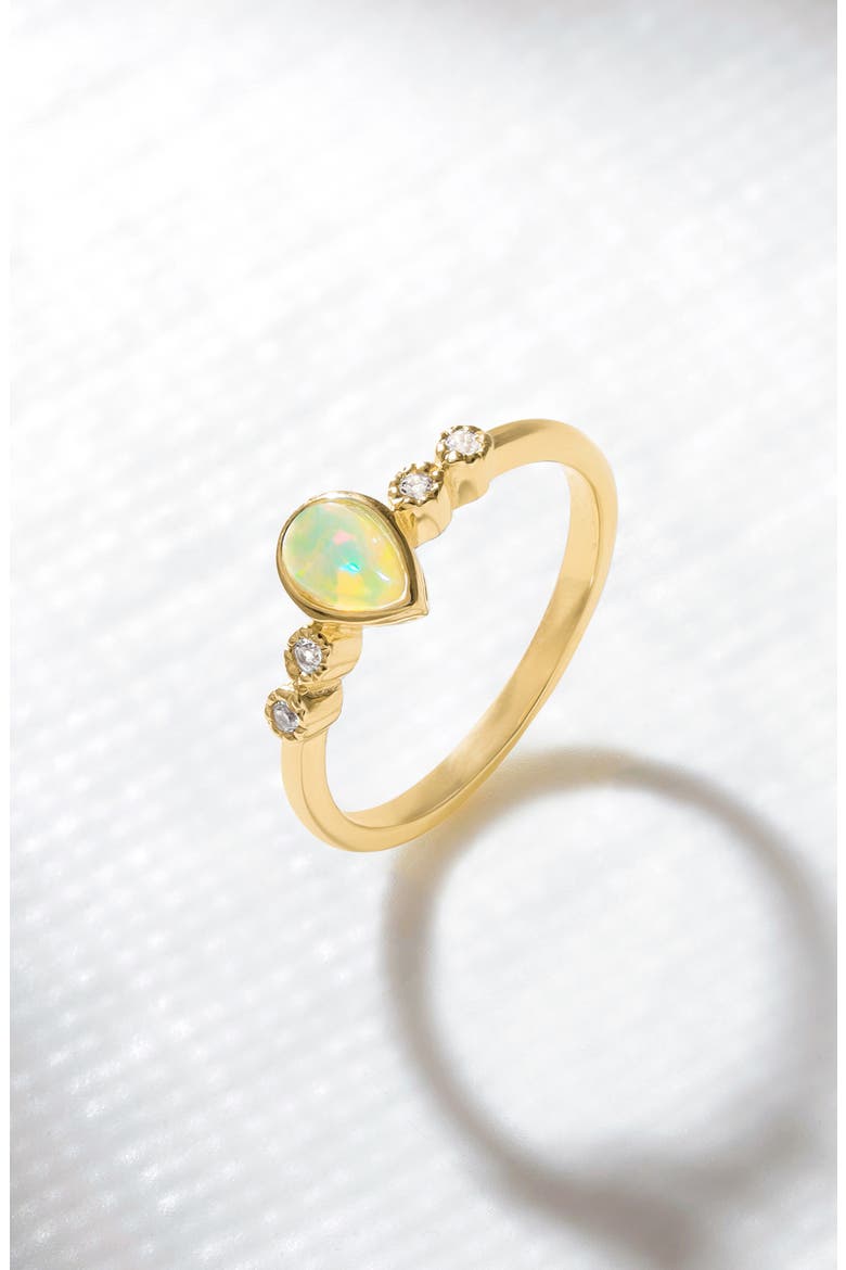 Pear Gemstone Ring, Alternate, color, YELLOW
