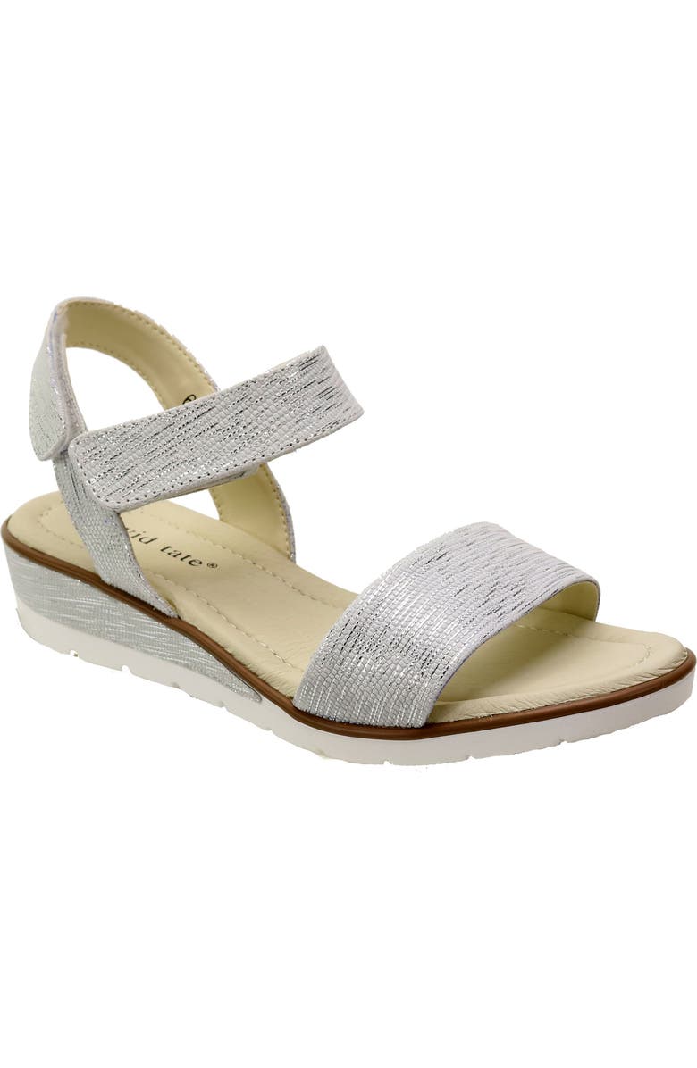 David Tate Scala Slingback Sandal, Main, color, White Lizard