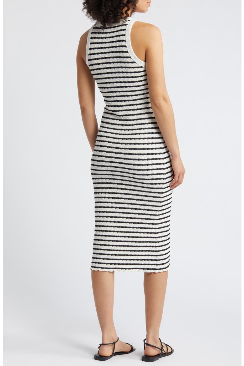 Stripe Midi Tank Dress, Alternate, color, BLACK/ NATURAL