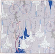Lost Pattern Datura Silk Pocket Square