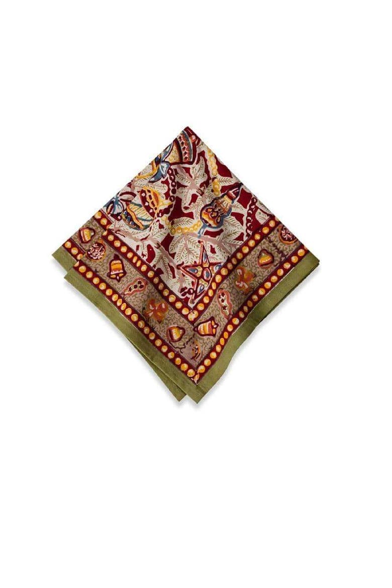 Noel Napkins, Main, color, Red/Green 19" x 19"