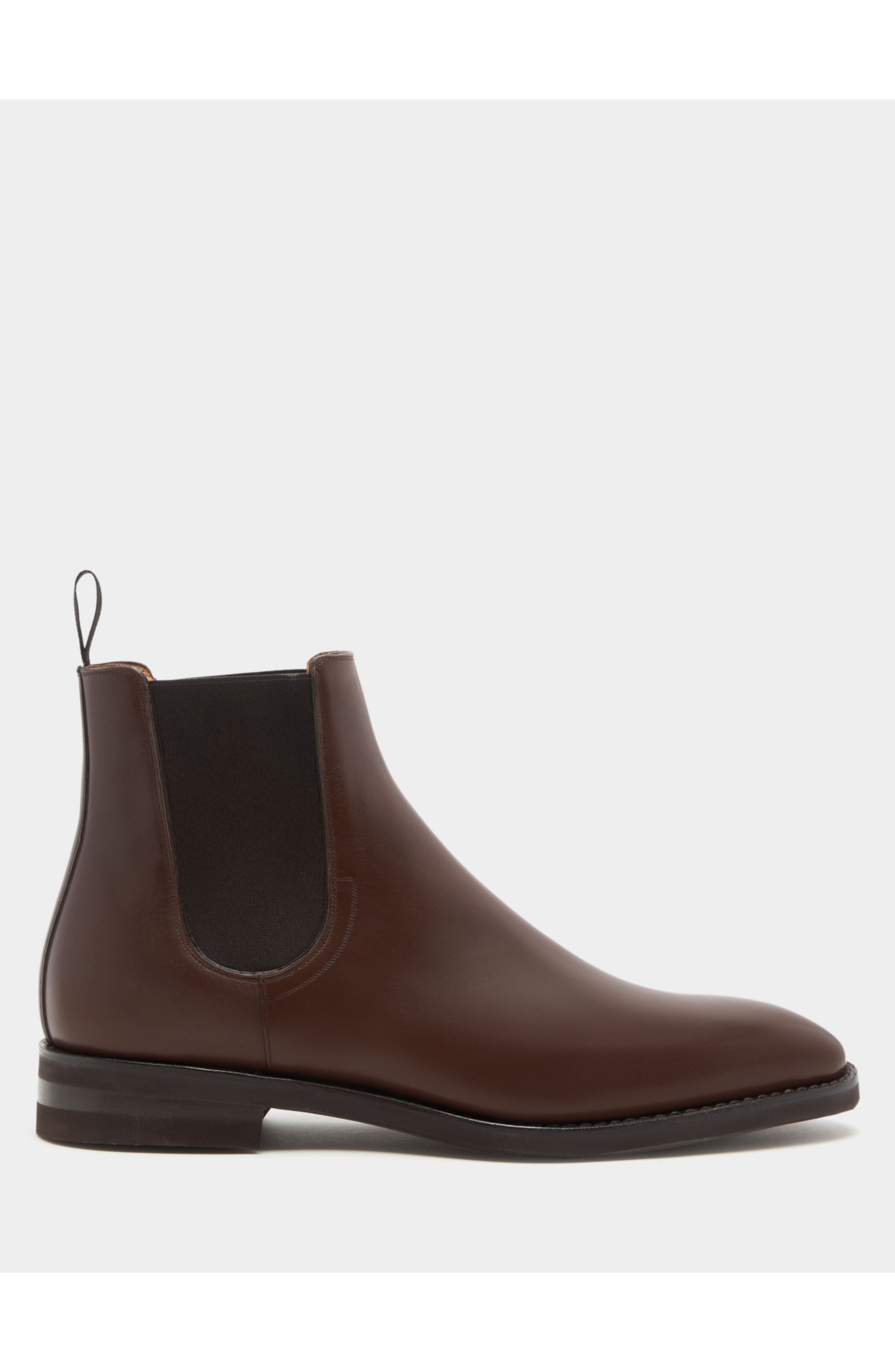 Bally Scribe Un Bootie in Calf Leather, Main, color, Brown