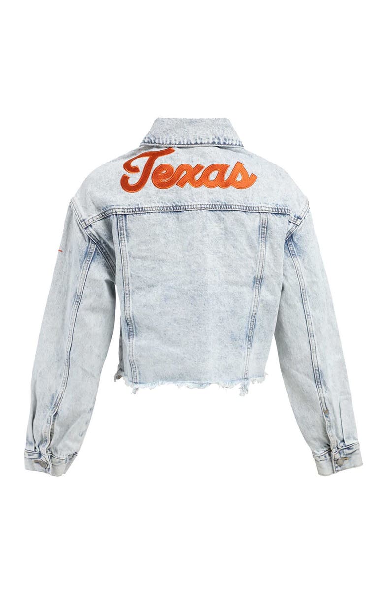 Hype and Vice Women's Hype and Vice Denim Texas Longhorns Lightwash Full-Button Jean Jacket, Alternate, color, Denim