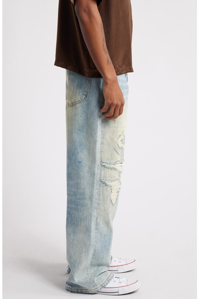 Baggy Rip & Repair Jeans, Alternate, color, HAND ME DOWN INDIGO