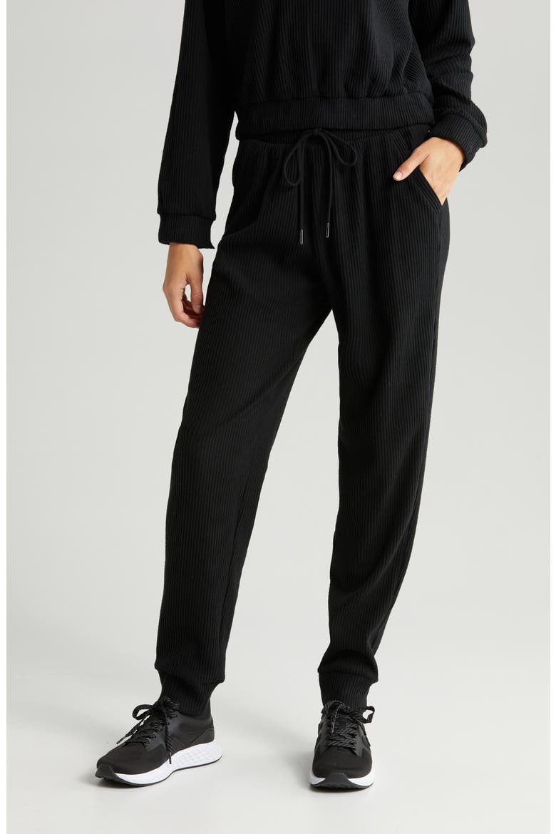 Cozy Rib Joggers, Main, color, BLACK