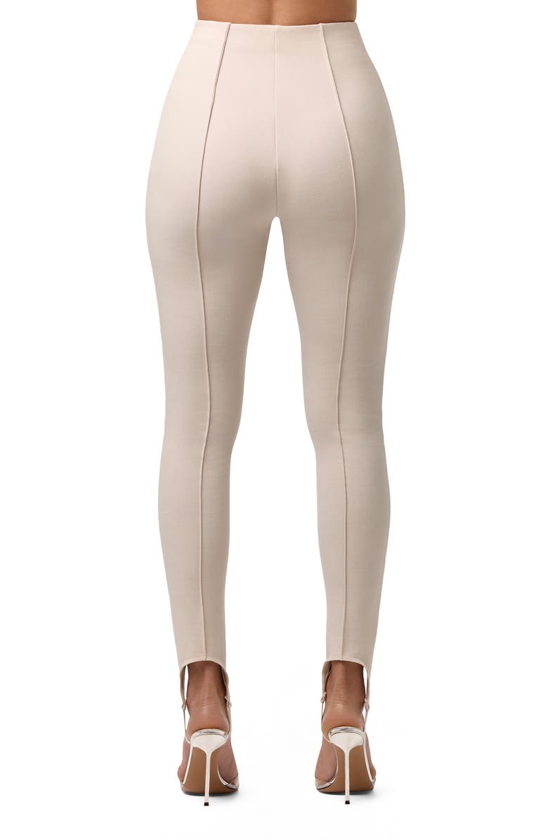 Naked Wardrobe Suiting Stirrup Leggings, Alternate, color, Melange Beige