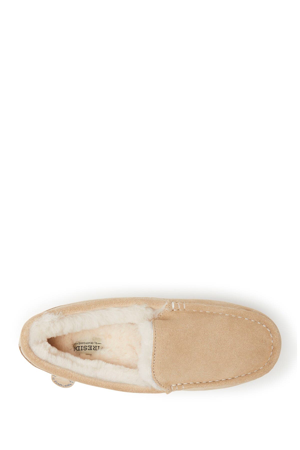 Fireside Mel Genuine Shearling Moccasin Slipper, Alternate, color, SAND