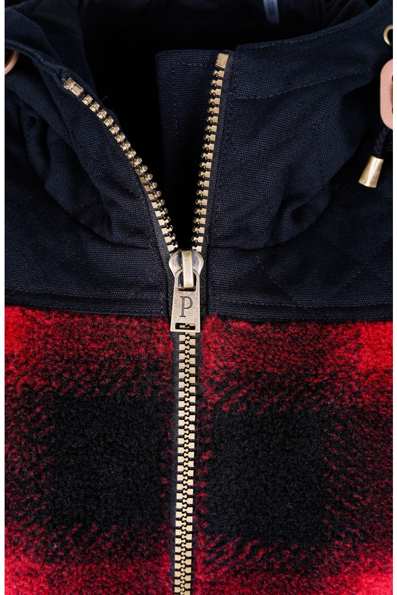 Chico Water Resistant Hooded Fleece Jacket, Alternate, color, RED BUFF