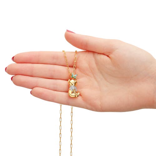 Disney Winnie The Pooh Gold-plated Butterfly Chain, 18'' In Gold