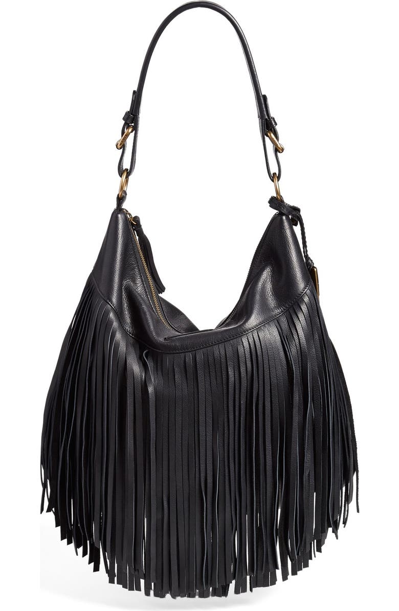 Frye 'Heidi' Fringe Hobo Bag, Main, color,