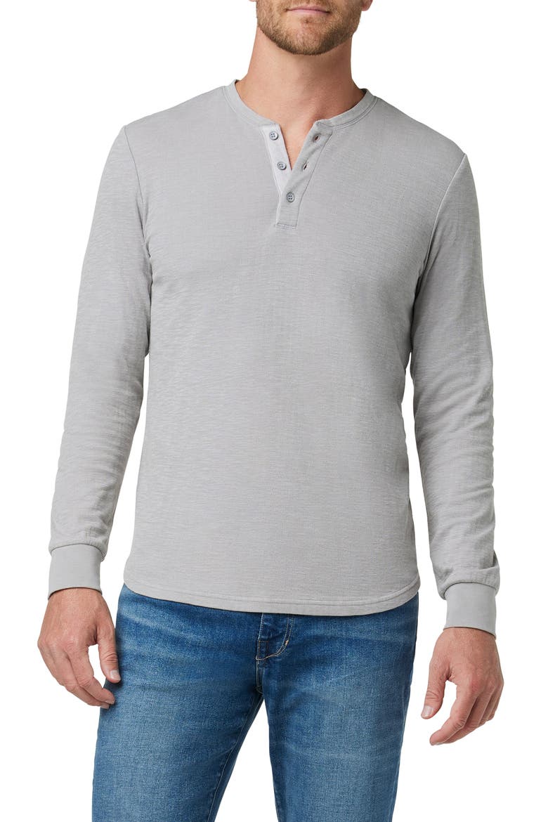 Double Face Thermal Henley Shirt, Main, color, ULTIMATE GREY