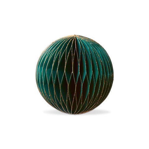Glimmer Paper Ball Decor Small Green Tree Ornaments Holiday