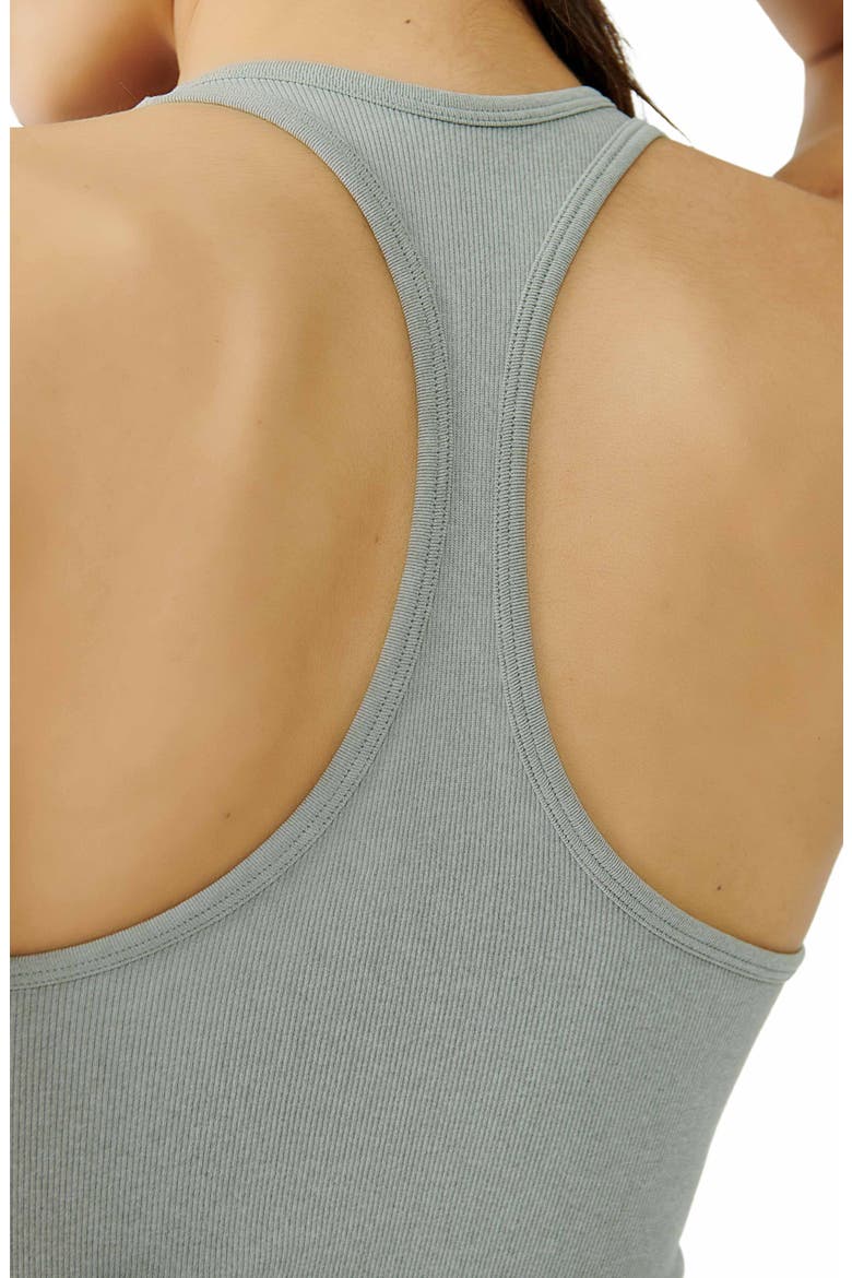 Hayley Racerback Brami Crop Top, Alternate, color, GREY