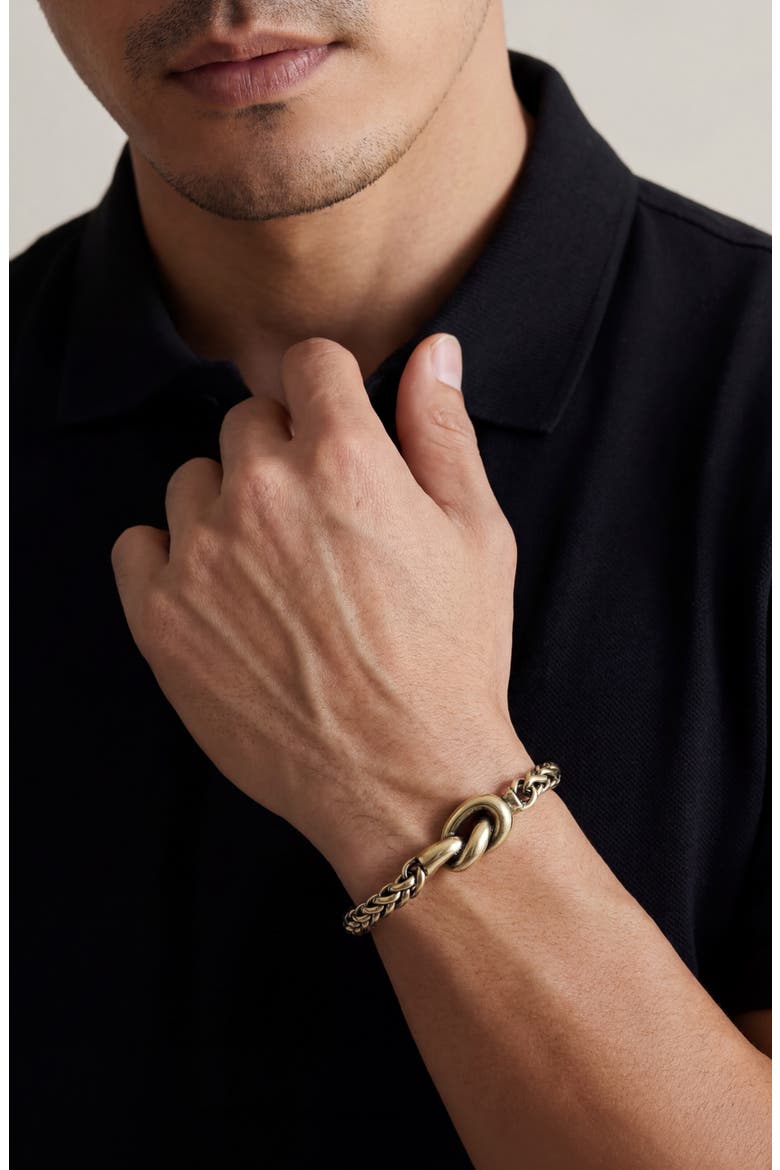 Men's Twisted Titan Bracelet, Alternate, color, BRASS