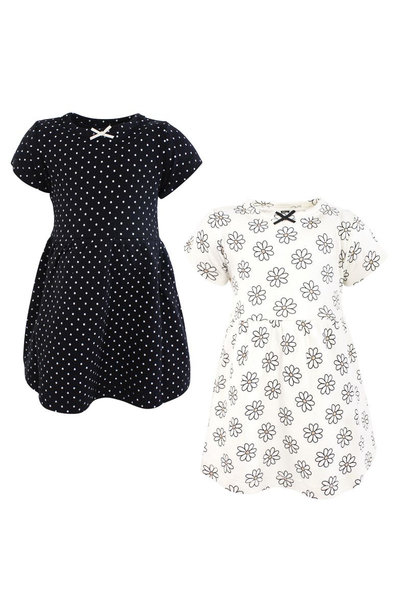 Hudson Baby Cozy Stylish Baby Dress 2Pk, Main, color, Neutral Daisy