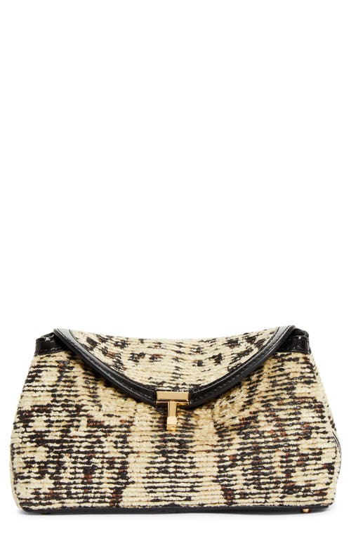 TOTEME Mini T-Lock Paisley Jacquard Clutch in Rye/black at Nordstrom