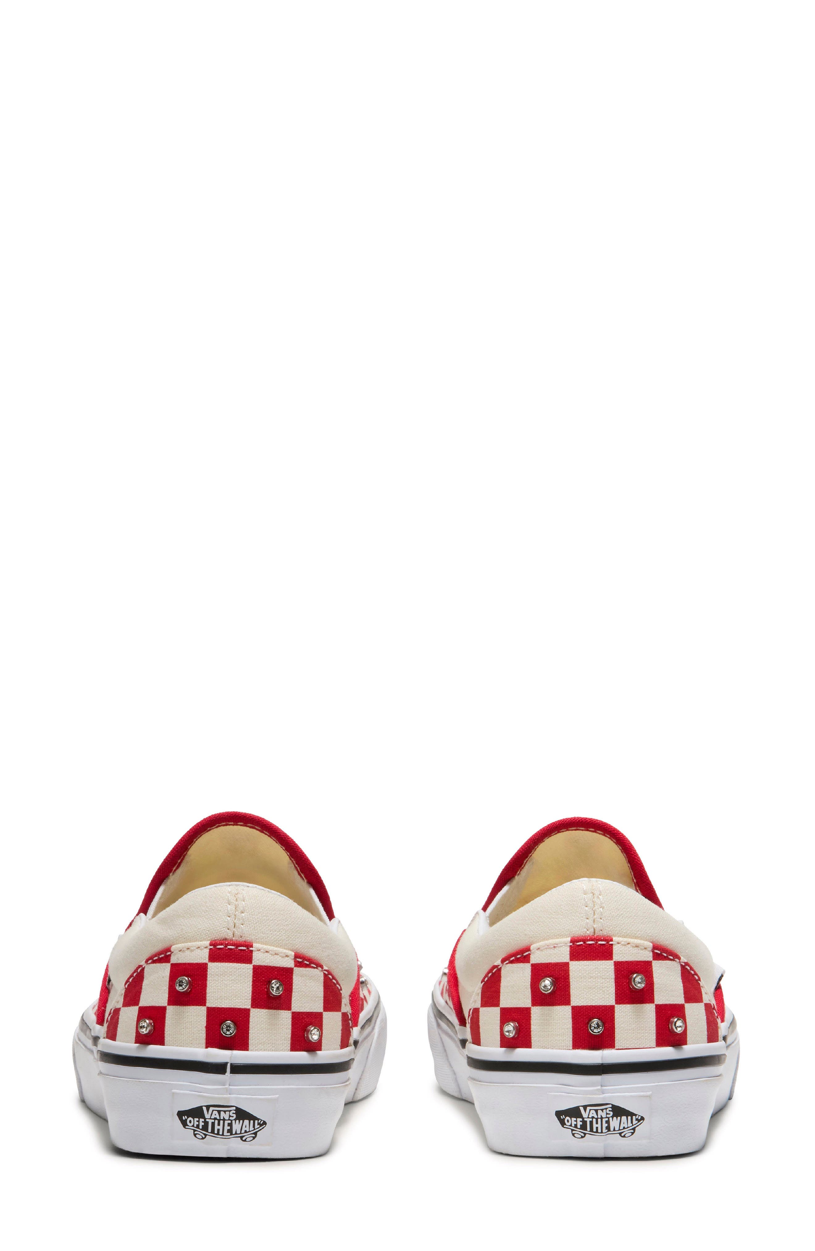 Classic Slip-On Sneaker, Alternate, color, RHINESTONE RACING RED