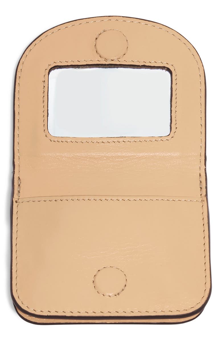 AIMEE Pucker Up Leather Card Case, Alternate, color, Camel