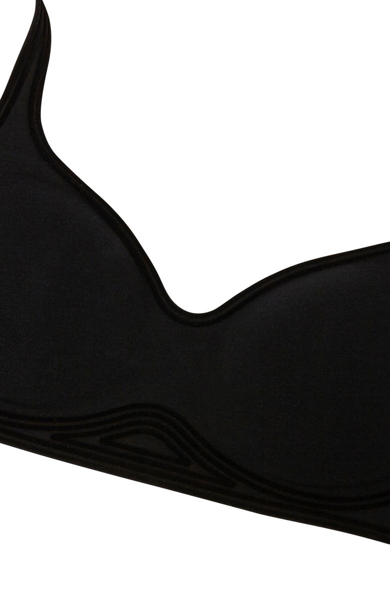 Wolford Cotton Contour 3W Wireless Bra, Alternate, color, Black