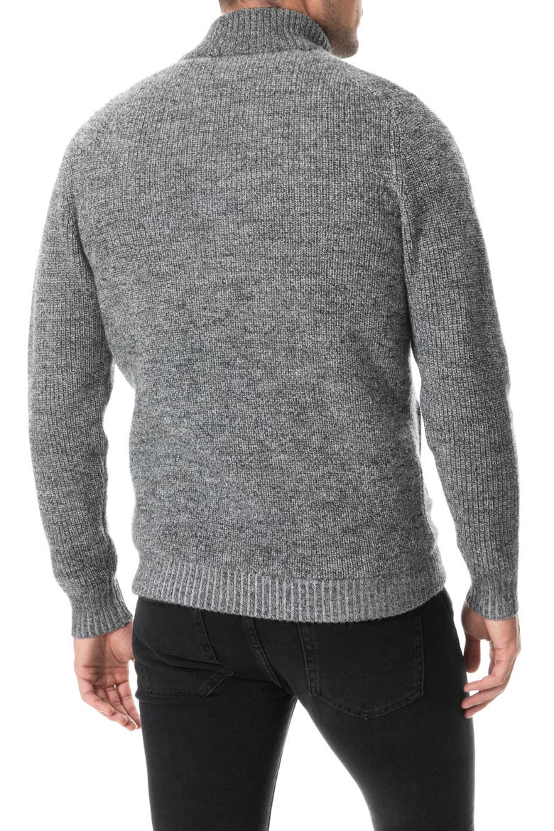 Halcombe Full Zip Wool Sweater, Alternate, color, DALAMATIAN