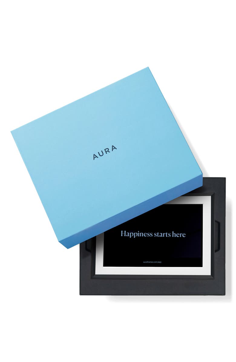 Aura Frames Carver 10-Inch HD Digital Photo Frame with Mat, Alternate, color, Matted Gravel