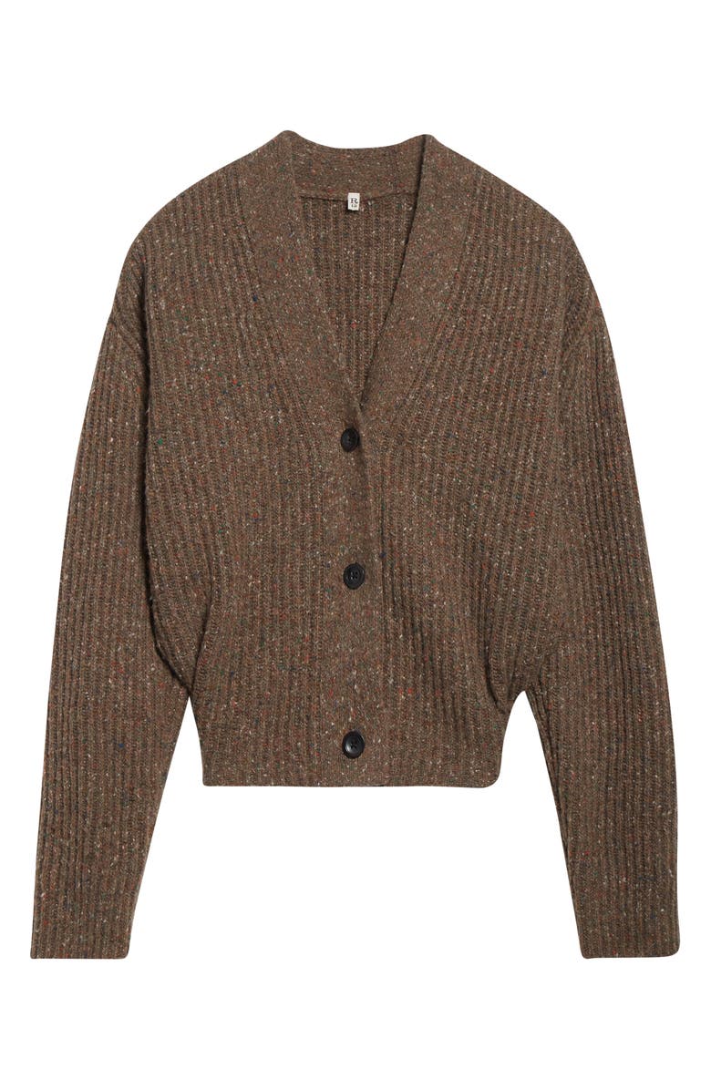 R13 Split Hem Wool Blend Cardigan, Alternate, color, Brown Tweed