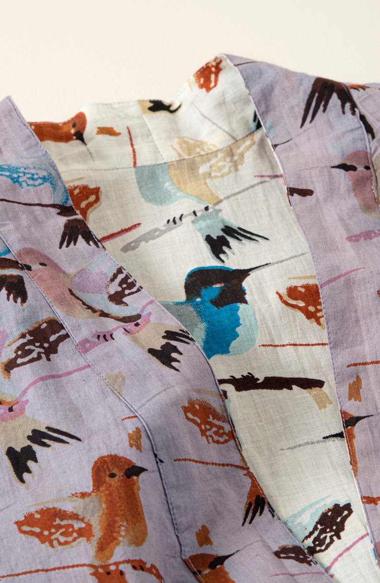 Uncommon Goods Hummingbird Reversible Robe, Alternate, color, Multi