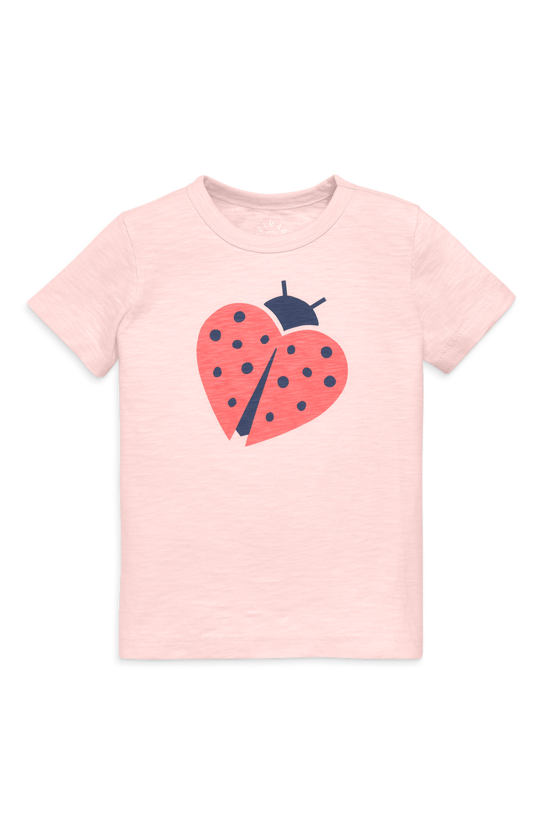 Primary Kids Ladybug Tee, Main, color, Light Blossom Ladybug