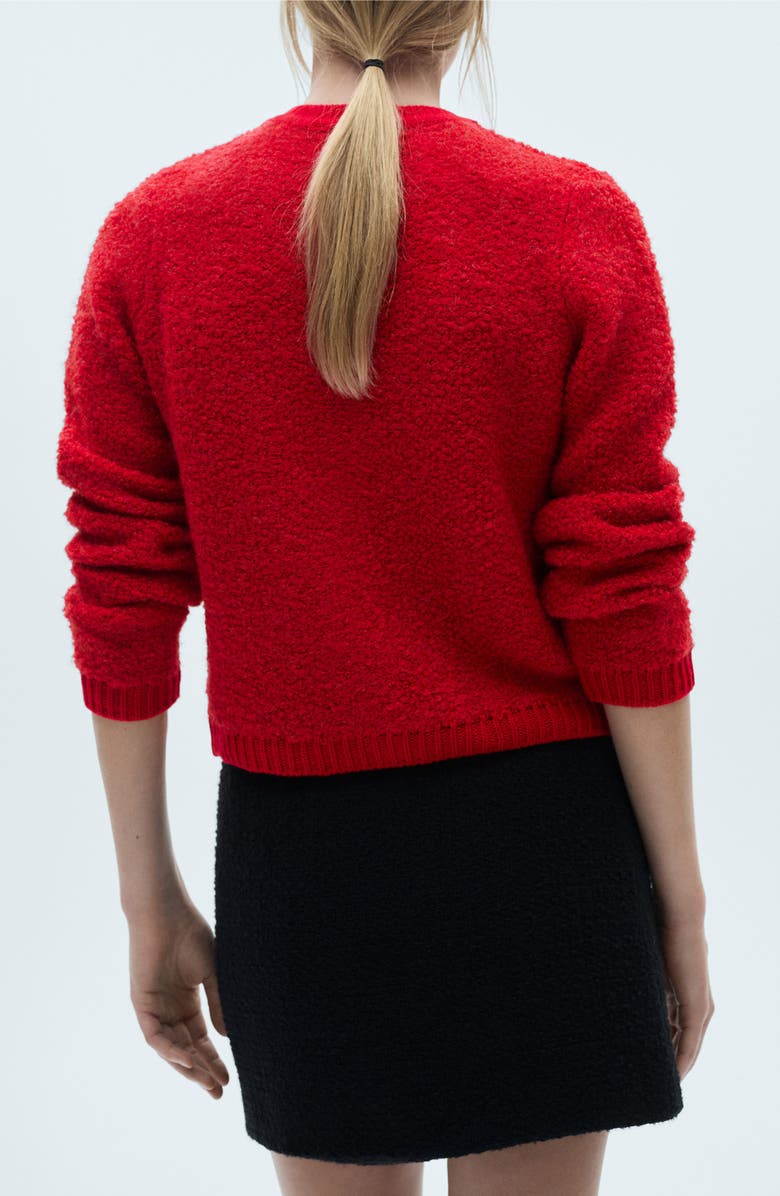 MANGO Curly Knit Cardigan, Alternate, color, 