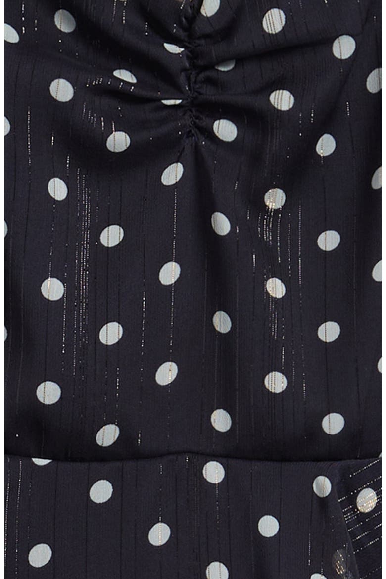 Kids' Tiered Dot Print Dress, Alternate, color, NAVY IVORY DOT