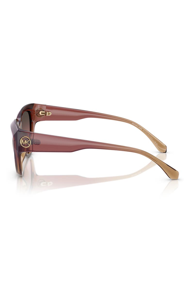 55mm Gradient Cat Eye Sunglasses, Alternate, color, DUSTY ROSE BROWN / BROWN ROSE